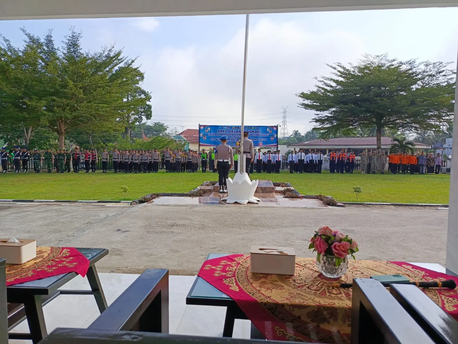 Suasana apel gabungan Operasi Ketupat